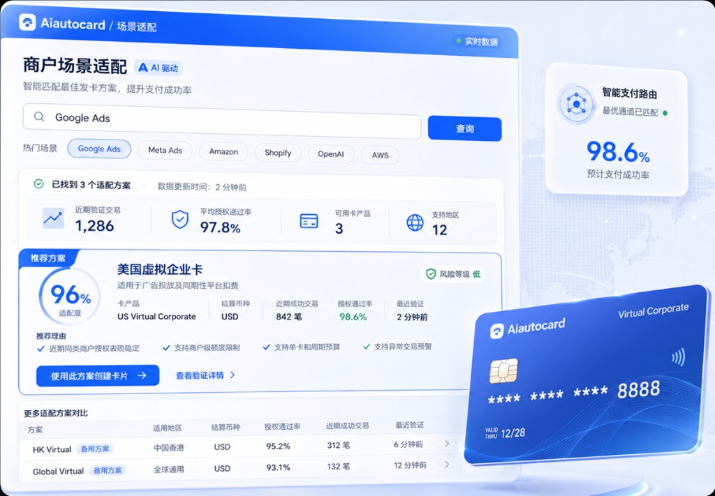 Aiautocard 产品后台商户场景适配界面